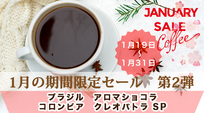 1月の期間限定セール第2弾 1月19日～1月31日